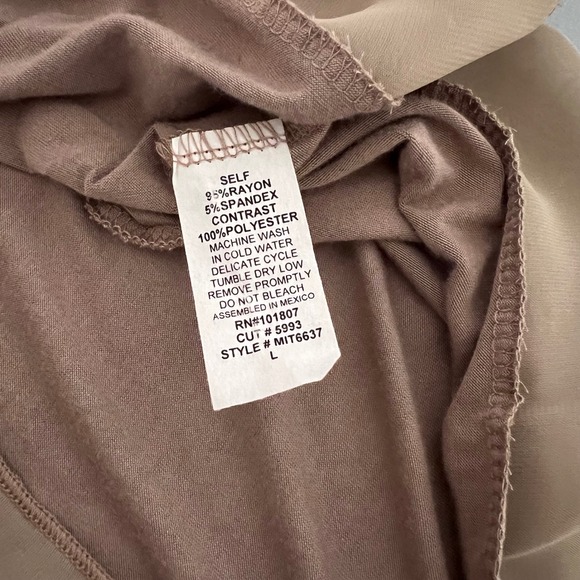 Espresso Lace Babydoll Tank Top Taupe Boho Romantic Cottagecore Fairy Large - Picture 7 of 7